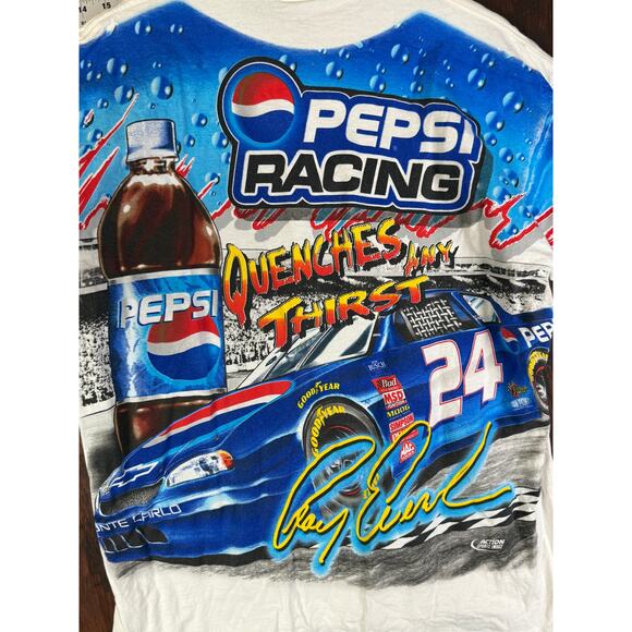 Pepsi Racing Jeff Gordon AOP Nascar Chase‎ Authentic Shirt Mens Medium 1999 VTG - Picture 7 of 8